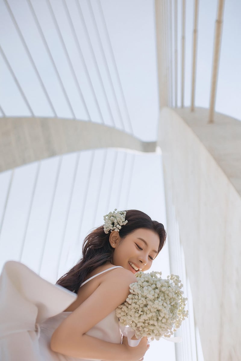 Bride walking down the aisle